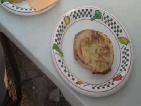 Pastrami Breakfast Sandwich in Rome Pie Iron