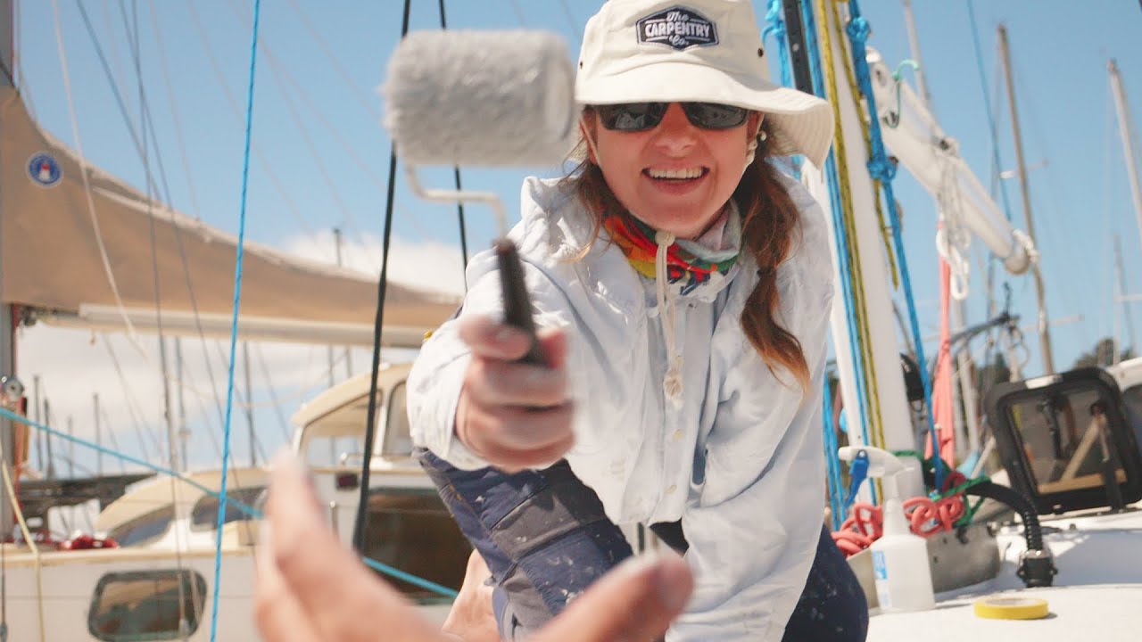 Getting Ready to Go! (NEW Deck Grip, Boom and Stanchions) – Free Range Sailing Ep 165