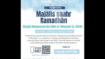 Virtues of Fasting and Its Rulings (Pt. 1) - Ustadh Ariff Olla