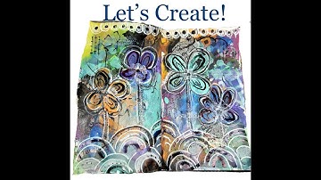 Mixed media Art journal page process walkthrough - Breathe