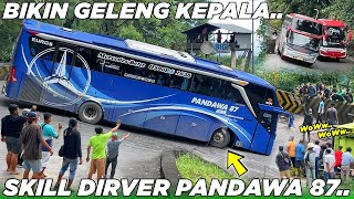TAMPIL MAKSIMAL !!! Skill Dewa Driver Bus Pandawa 87 Menaklukkan Tikungan Patah Sitinjau Lauik