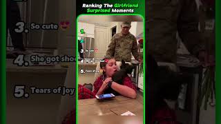 Ranking The Girlfriend Surprised Moments #shorts #funny #ranking