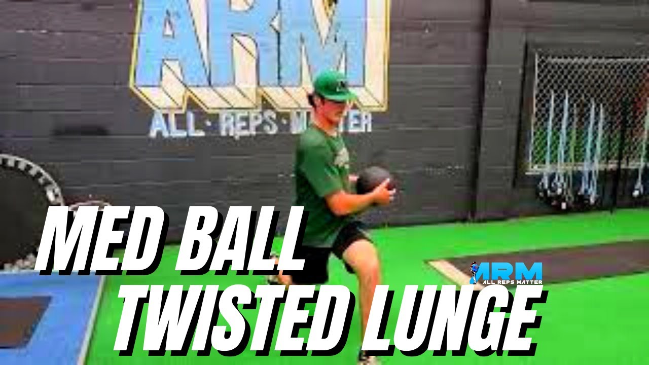 Med Ball Lunge and Twist Exercise YouTube