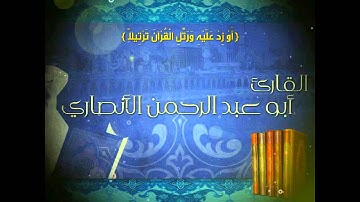 ما تيسر من سورة الأنفال بصوت القارئ أبو عبد الرحمن الأنصاري