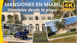 MANSIONES EN MIAMI - VEMOS COMO SON DESDE LA PLAYA 🇺🇸