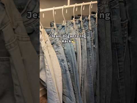 Jean Organizing Hack! How To Organize Jeans In Closet Shorts Closetorganizer Amazonfind Jeanhack