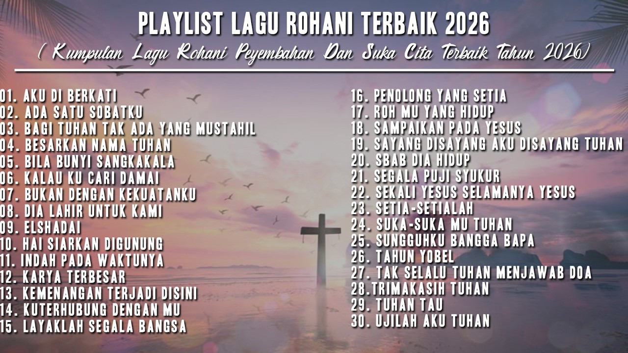 PLAYLIST LAGU ROHANI TERBAIK 2026 - KUMPULAN LAGU PENYEMBAHAN DAN LAGU SUKACITA