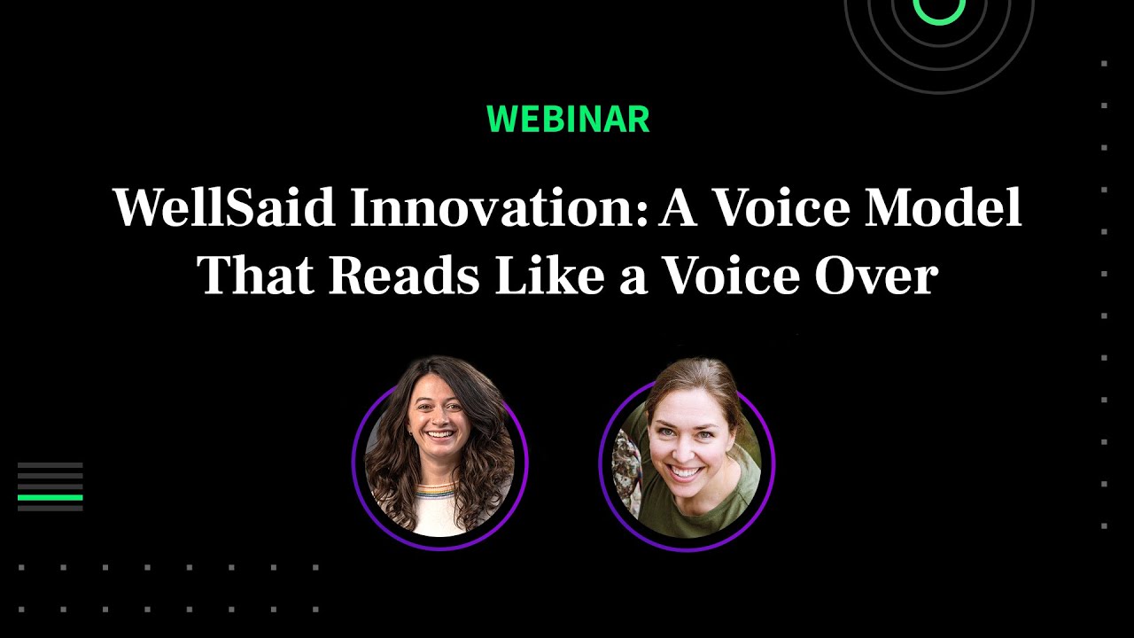 WellSaid Innovation: A Voice Model That Reads Like a Voice Actor — video thumbnail