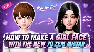 How to make a cute girl face with the new 70 zem avatar screenshot 1