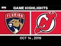 NHL Highlights | Panthers vs. Devils – Oct 14th 2019