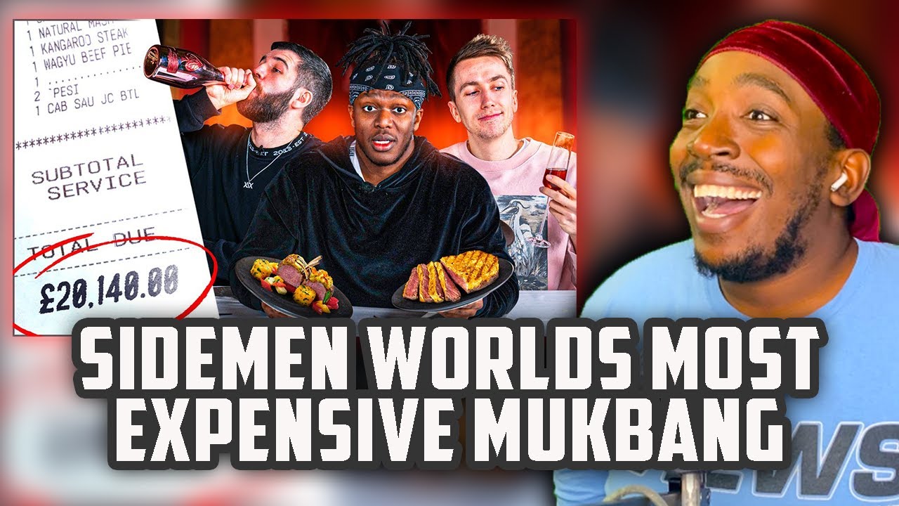 American Reacts To SIDEMEN WORLDS MOST EXPENSIVE MUKBANG