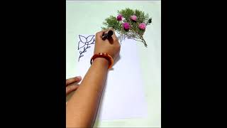 Easy Border Design for school project #art #craftwithlata #youtubeshorts #creative #explorepage