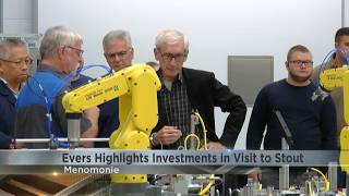 Gov. Evers highlights investments in visit to UW-Stout Polytechnic News