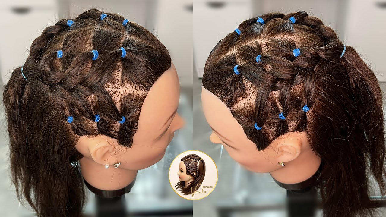 Peinados  trenzas con ligas / Peinados Verito 
