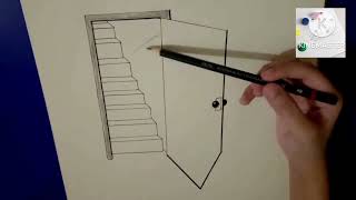 The door illusion with pencil | Magic trick art for beginners | step by step