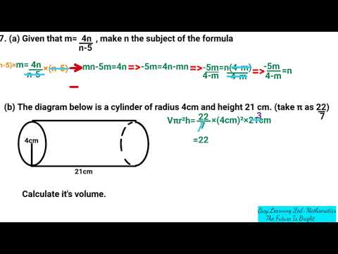 Calculating the volume of a cylinder