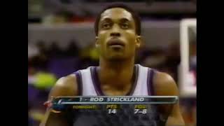 Rod Strickland 27 Points 5 Ast 3 Stl Vs. Pistons, 99-00.