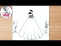 how to draw a girl drawing / girl drawing easy step by step / easy girl drawing
