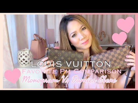 Louis Vuitton Favorite MM vs PM // Monogram vs Damier Ebene - Which is the  best one?? 