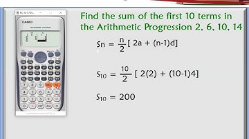 calculator technique(sum of the arithmetic progression)