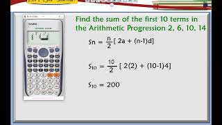 calculator technique(sum of the arithmetic progression)