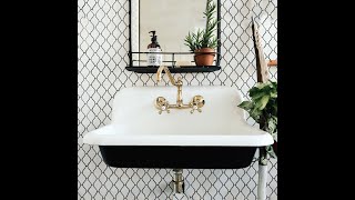 Aquacubic Heritage Brushed Gold Basin Sink Faucets