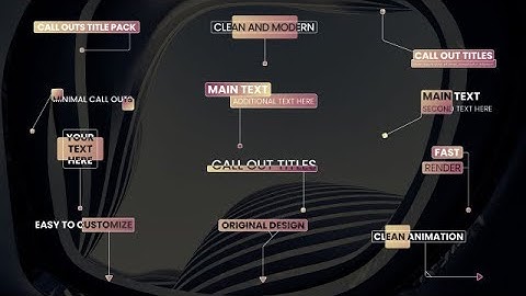 Minimal Call Outs After Effects Templates