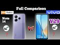 Vivo Y29 5G Vs Redmi note 14 5G 🔥 Full Comparison &amp; specifications ⚡
