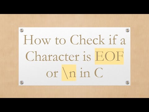 How to Check if a Character is EOF or \n in C