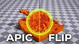 APIC vs FLIP Fluid Simulation - Blender  - 4K - UHD