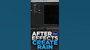 After Effects: Creating a simple rain effect with the CC Rainfall tool