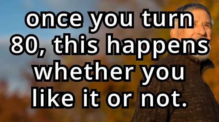 Once You Turn 80, These 5 Things Happen Whether You Like It Or Not! Signs Of Aging