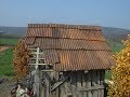 Rostiges Wellblech für das Schuppendach