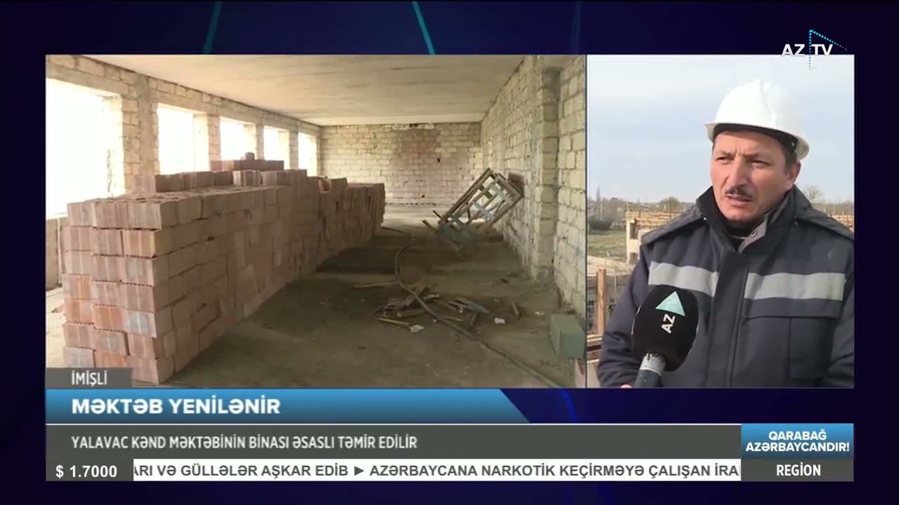 İmişli rayonu Yalavac kənd tam orta məktəbi əsaslı təmir edilir