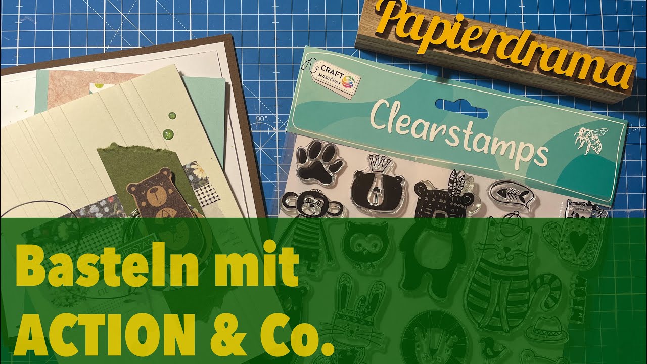 3 Karten mit einem Stempelset von #action [watch me craft] 😍🐰 - YouTube
