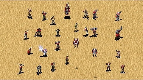 Infantry units celebrating C&C Red Alert 2 and Yuri