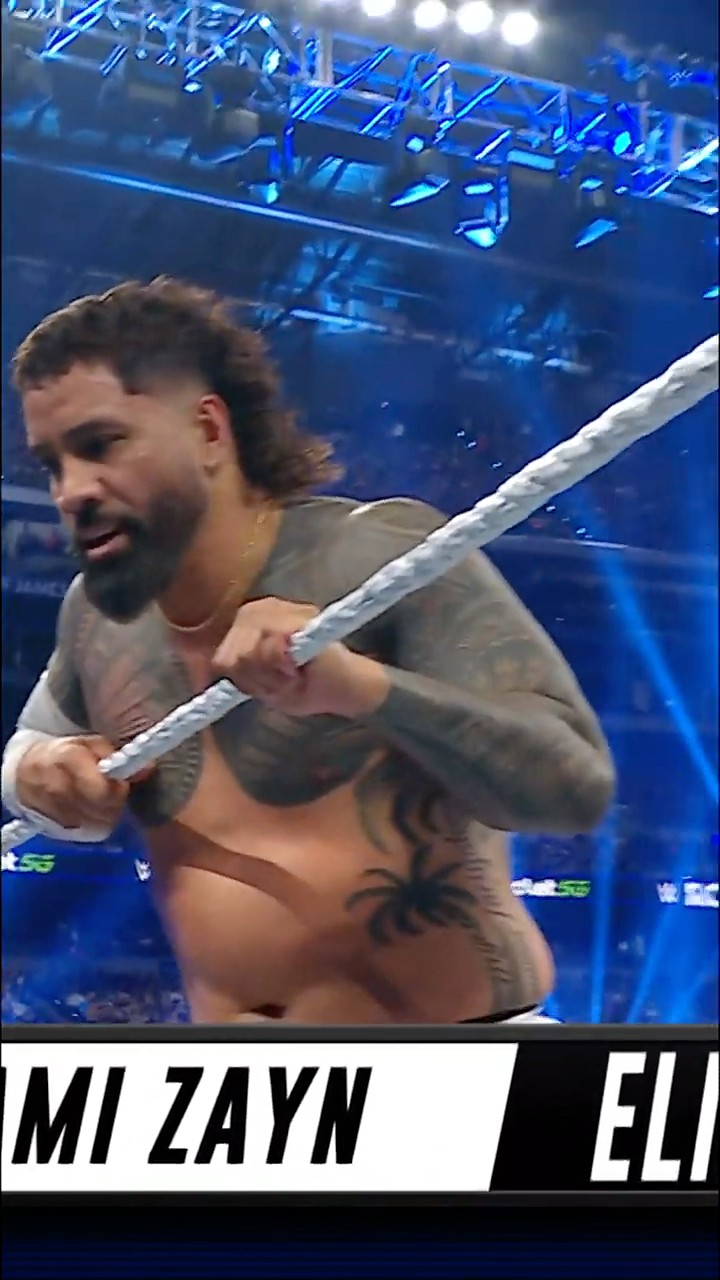 Sami Zayn was eliminated by Drew McIntyre and Jey Uso? #RoyalRumble