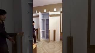 Modern Wardrobe Design 😍 | Small Room Storage Hack #shorts #funiture