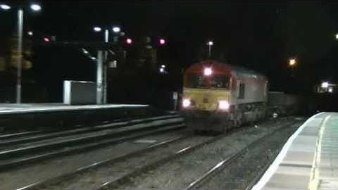 66152 in Db Schenker Livery  at Hereford.m4v
