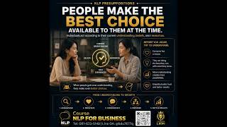 #NLPforBusiness EP024 NLP PRESUPPOSITIONS 8 People Make the Best Choice Available to Them at the Tim