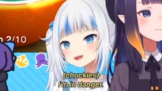 [Gawr Gura] (Chuckles) I'm in danger. 🌊 #UMISEA