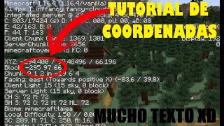 Tutorial de coordenadas Como funcionan las coordenadas en Minecraft es muy facil