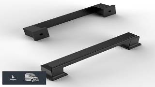 Amerdeco 10 Pack Matte Black Cabinet Pulls 3 3 4 Inch(96mm) Hole Center Cabinet