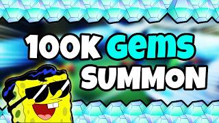 I SPENT 100,000 GEMS TO SUMMON IN SBTD! (GIVEAWAY) | ROBLOX