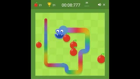 Google Snake Classic Mode 25 Apples Speedrun in 9.990s #shorts #speedrun #snakegame #gaming #games