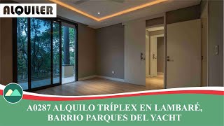 ALQUILO TRIPLEX EN LAMBARÉ, BARRIO PARQUES DEL YACHT (DPTO. CENTRAL, PARAGUAY)