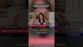 Americans are struggling right now because of Trump's failed policies, and he knows it.