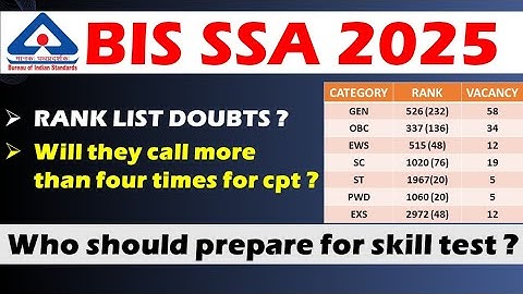BIS SSA CPT SKILL TEST 2024-25 | ALL DOUBTS CLEARED | BIS CPT SKILL TEST