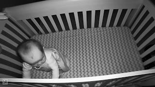 Crib Cam - Noah pulls himself to a stand - 39 weeks