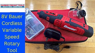 8V Bauer Cordless Variable Speed Rotary Tool Kit Review